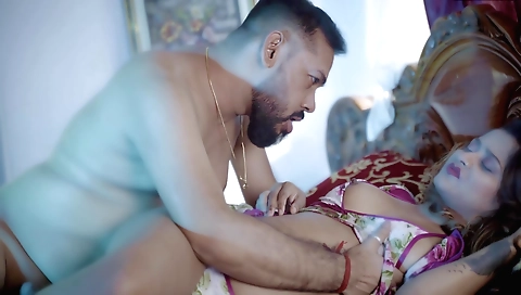 Indian stepson teaches his young wife not to be naughty