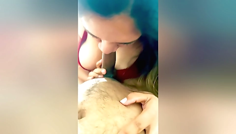Brunette with big ass and a booty suck dick and blow job