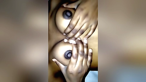 Indian woman with a sexy face enjoys her husband in the hotel room