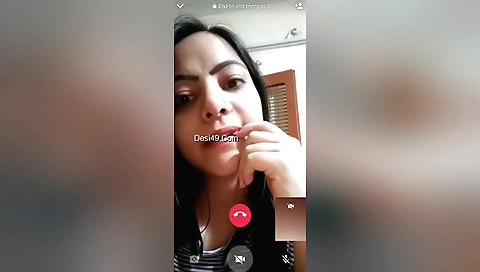 Indian brunette gets naked and rides a dick in web cam