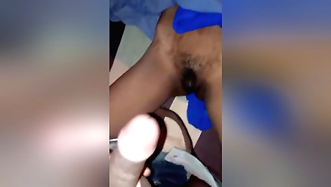 Indian girl with a hairy pussy gets fingered and fingered