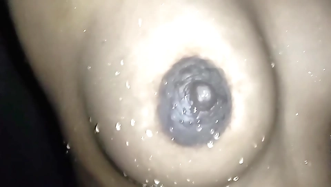Indian girl in hot outfit is filmed in the bathroom