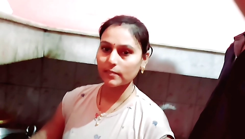 Indian cook in a kitchen making a homemade porn clip