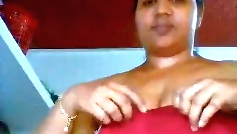 Amateur video of a beautiful brunette with huge boobs