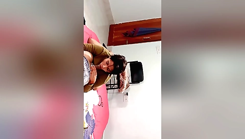 Indian brunette with big tits fucked by her boyfriend