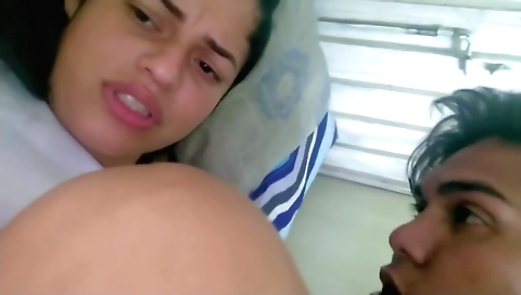 Indian brunette fucked in the kitchen in a homemade video