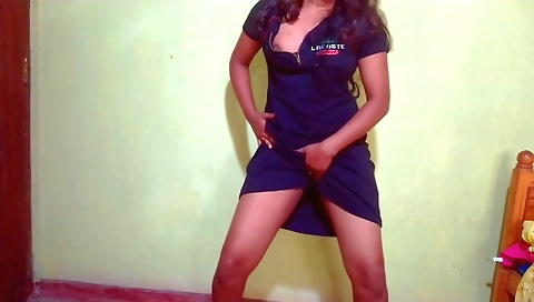 Indian beauty dancing in a solo video with big tits