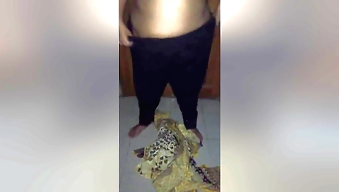 Webcam video of a hot brunette with big tits in the bed