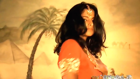 Brunette shows off her body in this erotic solo video