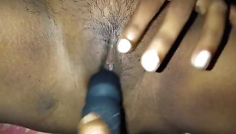 Sexy wifey with nice hairy thighs enjoys to lick the cunt hard