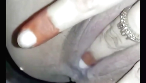 Indian solo female shows fingering and licking fingers
