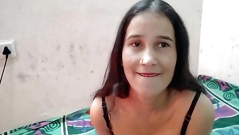 Indian stepsister shows her nice legs and beautiful black dress