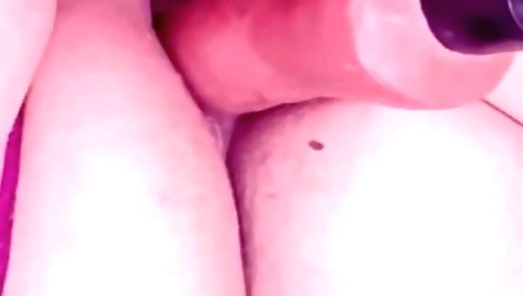 Indian amateur big ass babe rides a dildo all the way