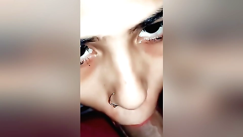 Indian slut is sucking a black cock on a hot black video