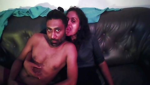 Indian brunette has a very sexy face and sexy face