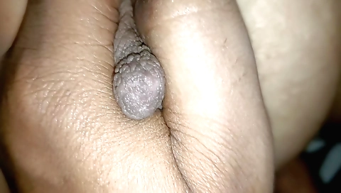Indian teen is in her pink panties and has a great hairy pussy