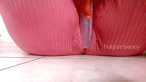 My amateur solo female plays with a dildo and rides it