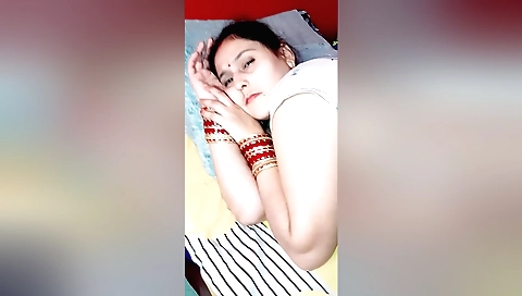 Indian amateur porn video featuring a cute brunette