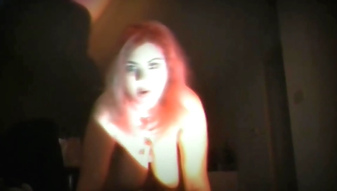 Sexy webcam video with a brunette in bikini and pants